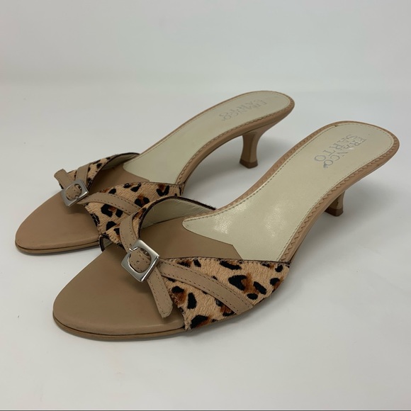 FRANCO SARTO Sandals Leather Leopard Print - Picture 4 of 8